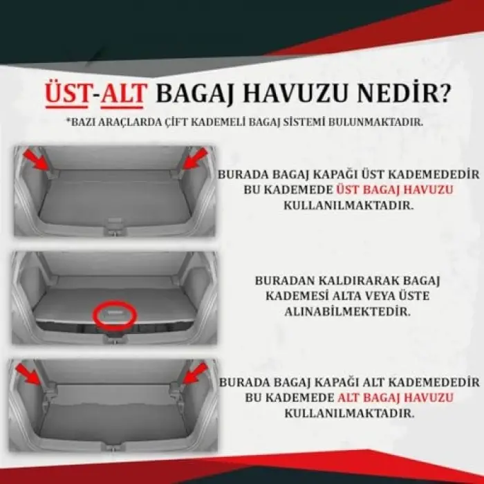 Renault Captur 3D Üst Bagaj Havuzu 2020 2023