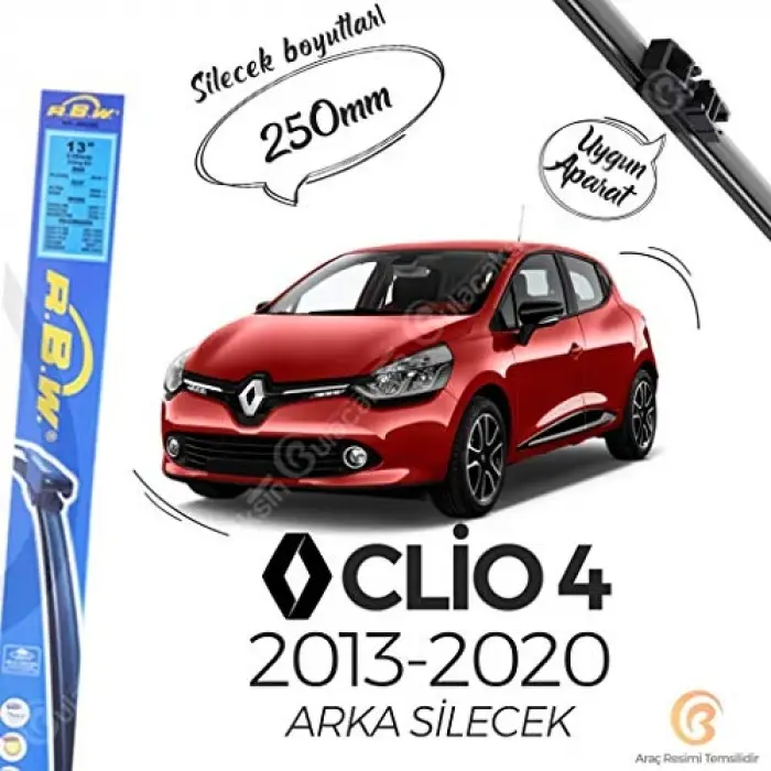 Renault Clio 4 2012-2020 ile Uyumlu Arka Silecek