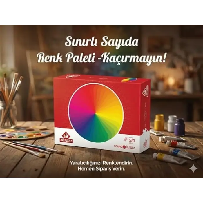 Renk Paleti 570 Parça Round Puzzle