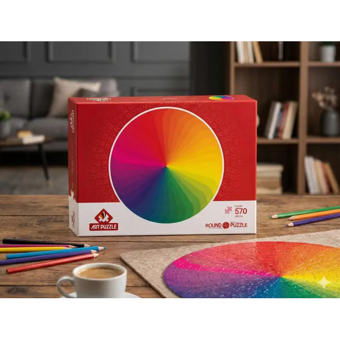 Renk Paleti 570 Parça Round Puzzle