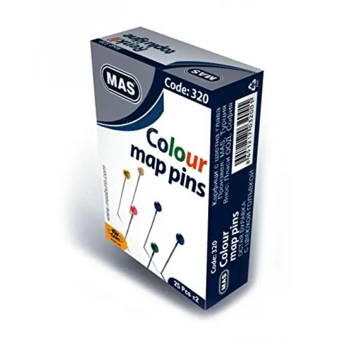 Renkli Başlıklı 32 mm Toplu İğne