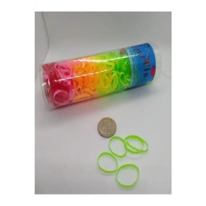 Renkli Saç Lastiği, 4 Paket