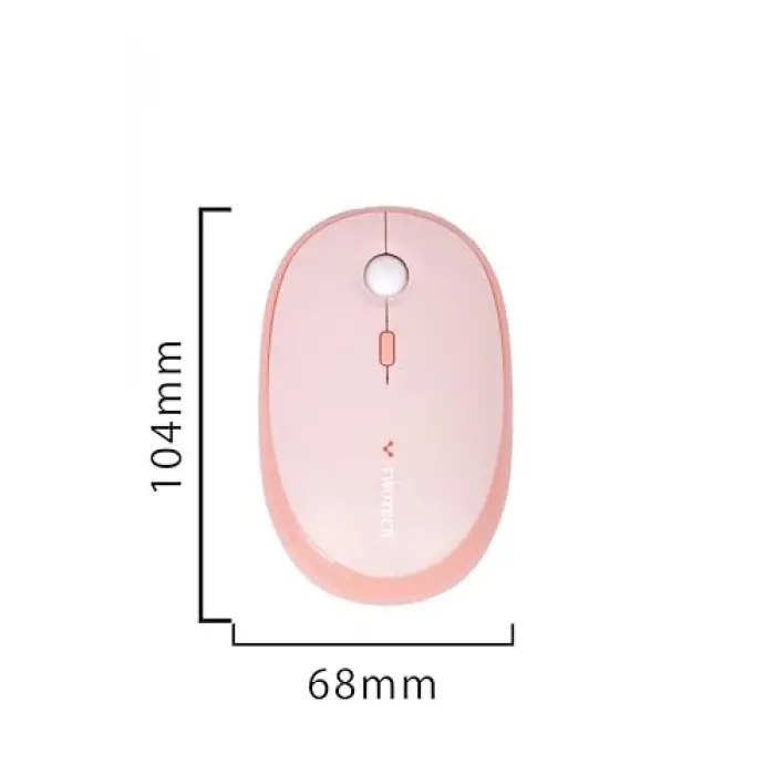 Renkli Tuşlu Kablosuz Türkçe Klavye+Mouse Seti - Pembe
