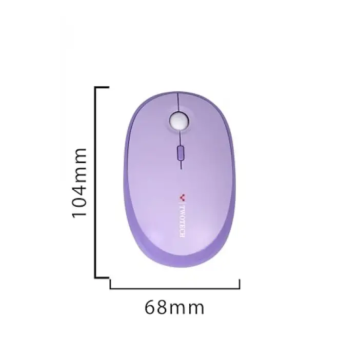 Renkli Tuşlu Kablosuz Türkçe Klavye+Mouse Seti, Uyumlu, Mor