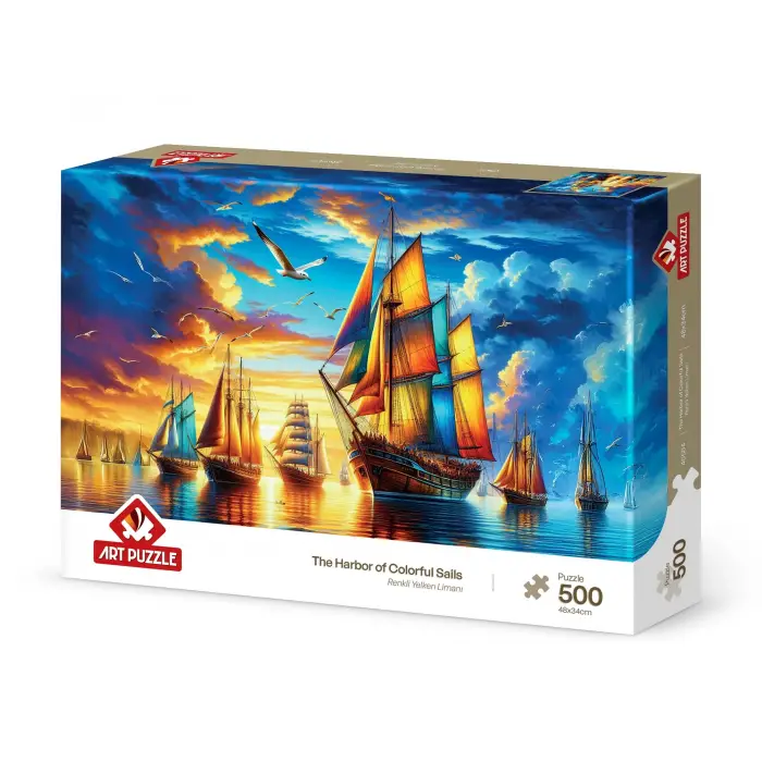 Renkli Yelken Limanı 500 Parça Puzzle