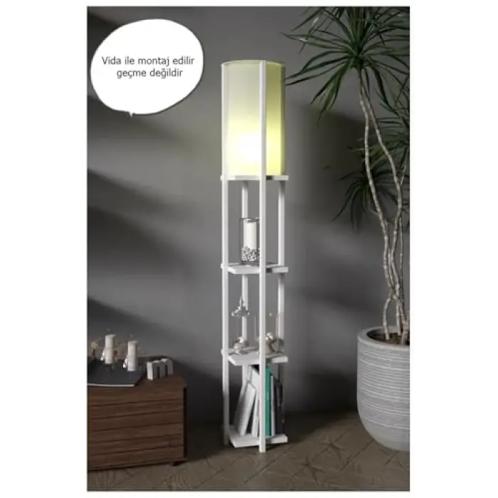 Retodesign Star Beyaz Rafli Lambader 4002