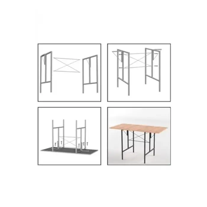 Retodesign Yıldız Katlanır Mutfak Masası Katlanır Masa 1625