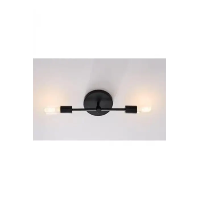 Retro Metal Siyah 2li Tavan Plofyoner Rustik Avize