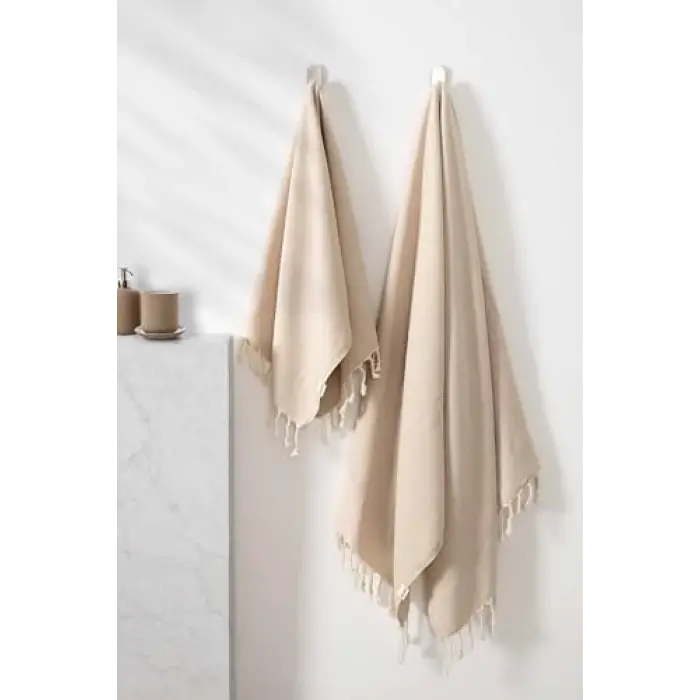 Retro Peşkir Peştamal Seti (Mürdüm)