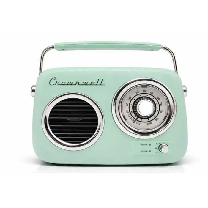Retro Tasarımlı Bluetooth FM Radyo (Mint Yeşil)