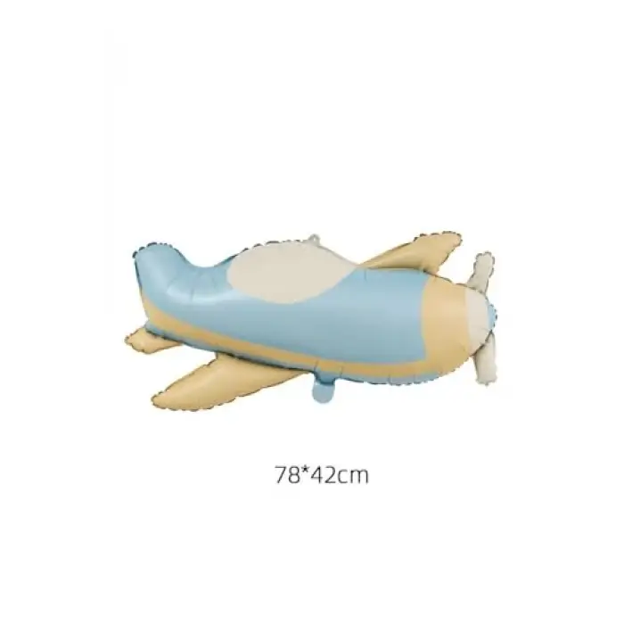 Retro Uçak Folyo Balon 78-42 Cm