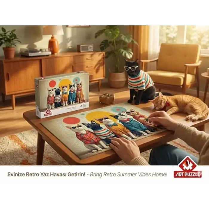 Retro Yazına Hazır 500 Parça Puzzle