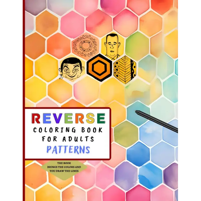Reverse Coloring Book Patterns: 35 Unique Watercolor Patterns with muted colors for you to add the lines | ideal for Meditation and ADHD Relief (Reverse Coloring Books)
