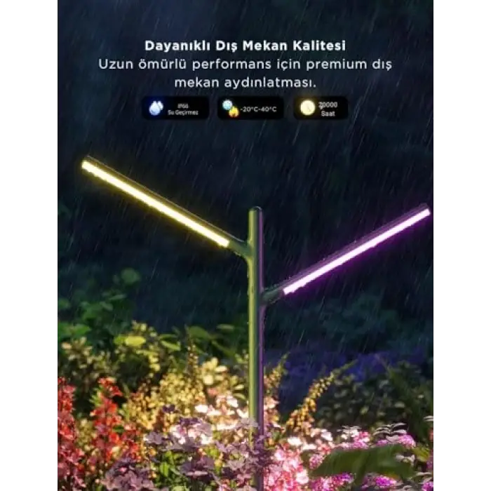 Rgbıcww Dikey Bahçe Aydınlatması, 2li