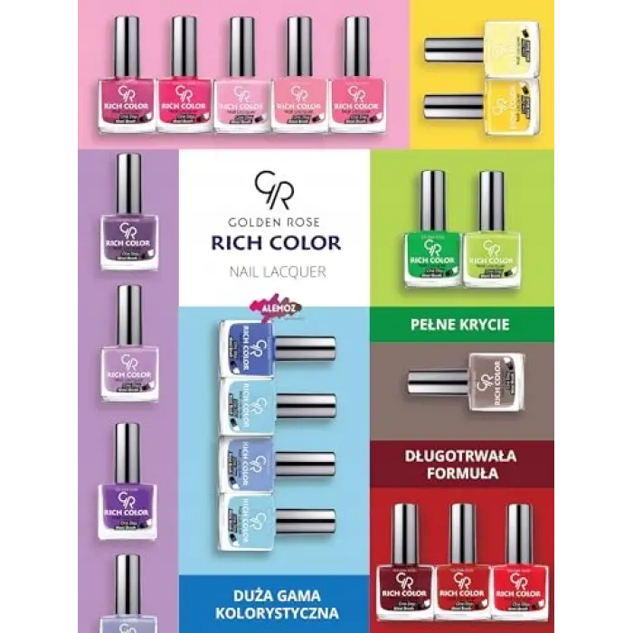 Rich Color Nail Lacquer No: 57, Marun, Tek Adım Maxi Fırça