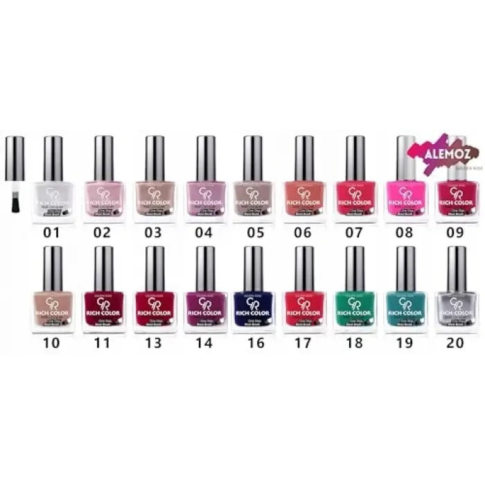 Rich Color Nail Lacquer No: 57, Marun, Tek Adım Maxi Fırça