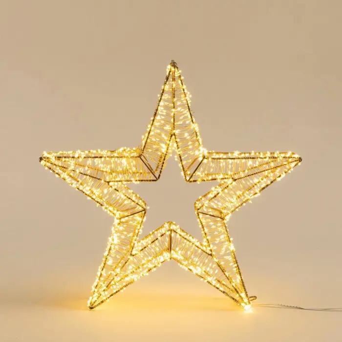 Rita Led Işıklı Yıldız Dekor 70 cm Altın