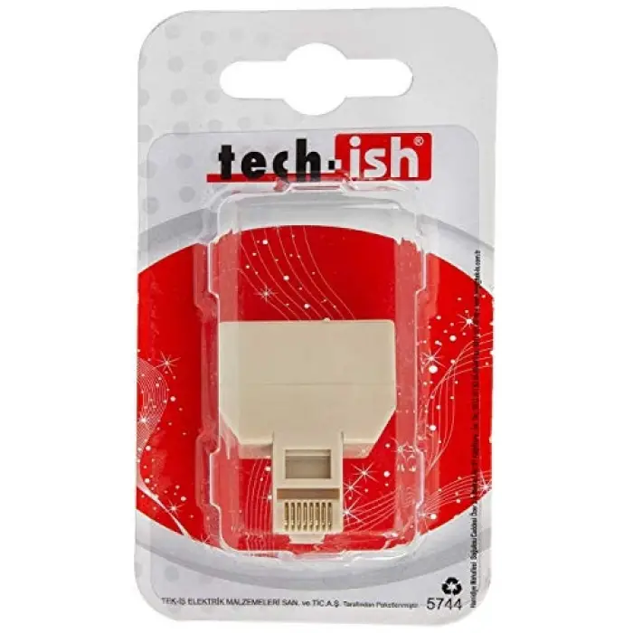 RJ45 1 Erkek - 2 Dişi Adaptör
