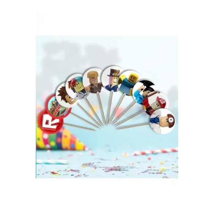 Roblox Temalı Pasta Kürdanı 10 Adet
