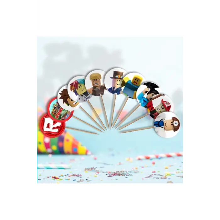 Roblox Temalı Pasta Kürdanı 10 Adet