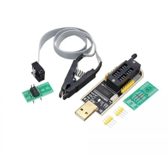 Robodünya Usb Bios Flash Eeprom Programlayıcı Ch341A + Soıc8 Sop8 Test Klipsi