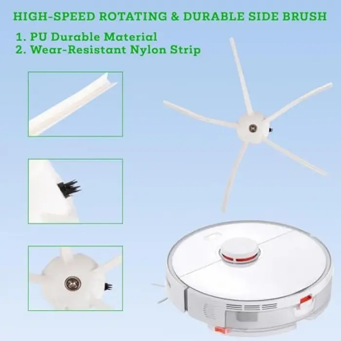Roborock Q7 Max Q7 Max Plus Uyumlu Yan Fırça, 4 Adet