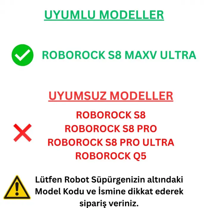 ROBOROCK S8 MaxV Ultra ile Uyumlu 4 Yan Mop