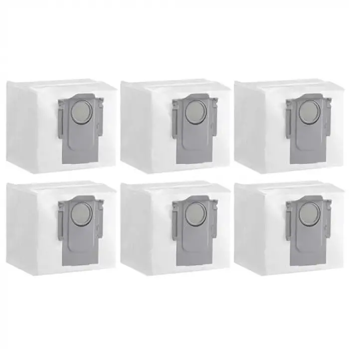 Roborock S8 Plus; S8 Pro Ultra; S7 MaxV Ultra; S7 Pro Ultra; Q7 Plus; Q7 Max; Q7 MaxPlus; Q8 Max Plus; Q5 Pro Plus Elektrikli Süpürge 3L Otomatik Boşaltma Yuvasına Uyumlu 6 Adet Toz