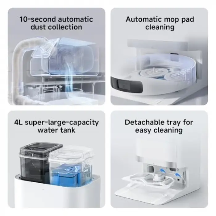 Robot Vacuum X20 Plus Çöp İstasyonlu Akıllı Robot Süpürge