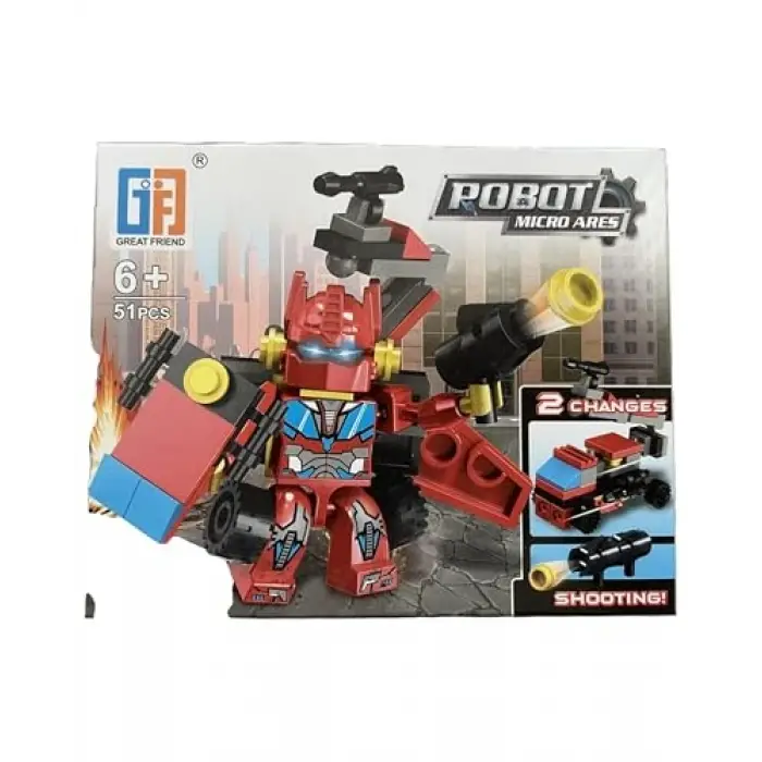 Robot ve Araç Yapım Oyuncağı 2 li Oyuncak 50 Parça