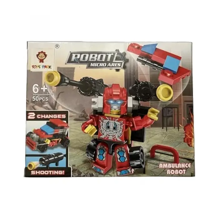 Robot ve Araç Yapım Oyuncağı 2 li Oyuncak 50 Parça