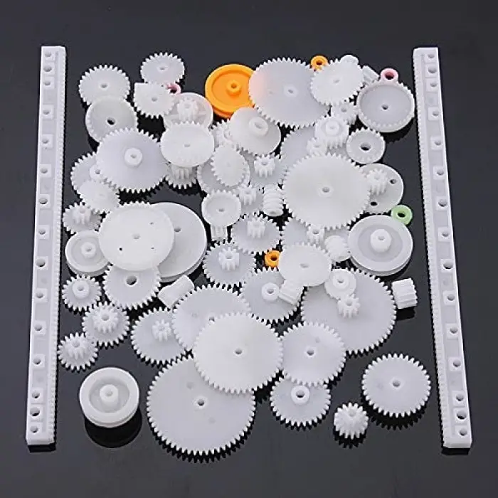 robotistan 75 Parça Plastik Dişli Çark Seti (DC Motor - DIY - Hobi Seti)