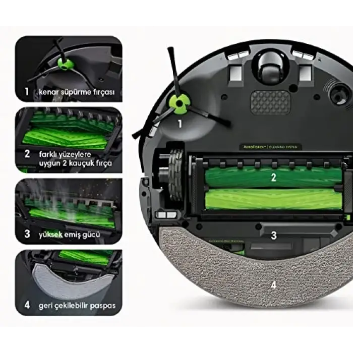 Roomba Combo j7+ Robot Süpürge ve Paspas