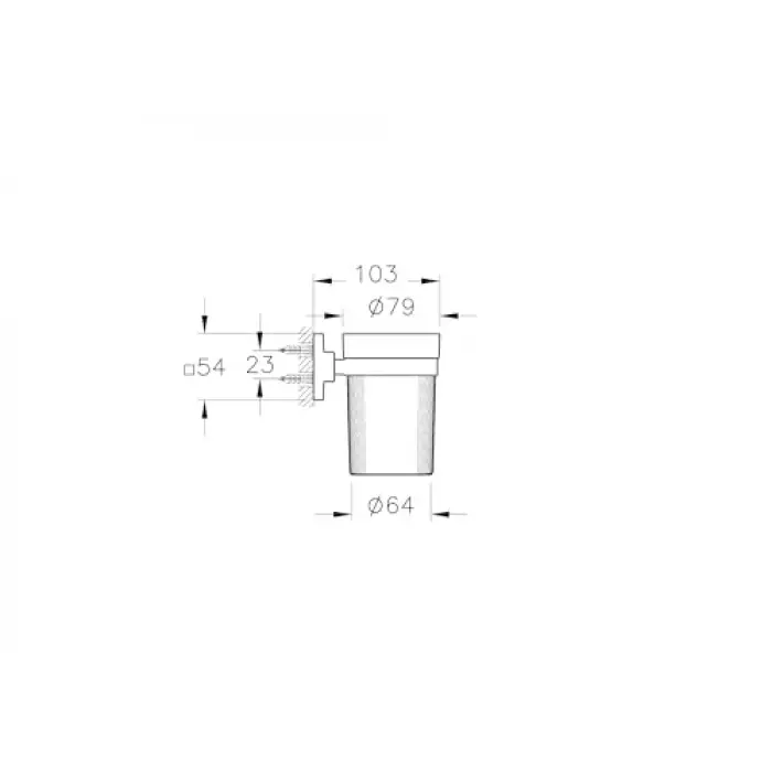 Root A44806 Diş Fırçalığı, Krom, Duvardan