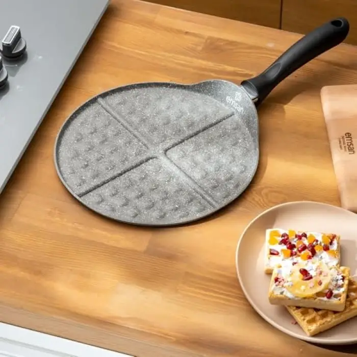 Rosa granit waffle tavası