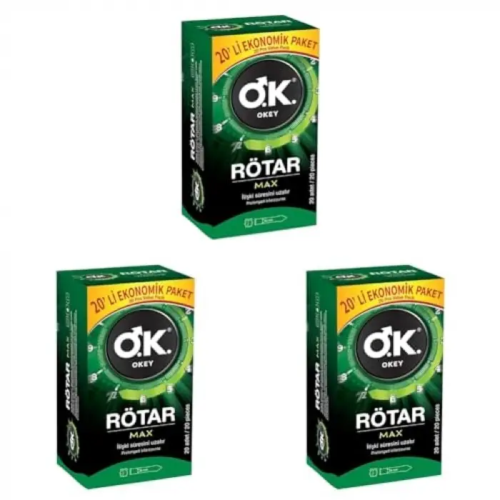Rötar Max Prezervatif, 20li (3 paketi)