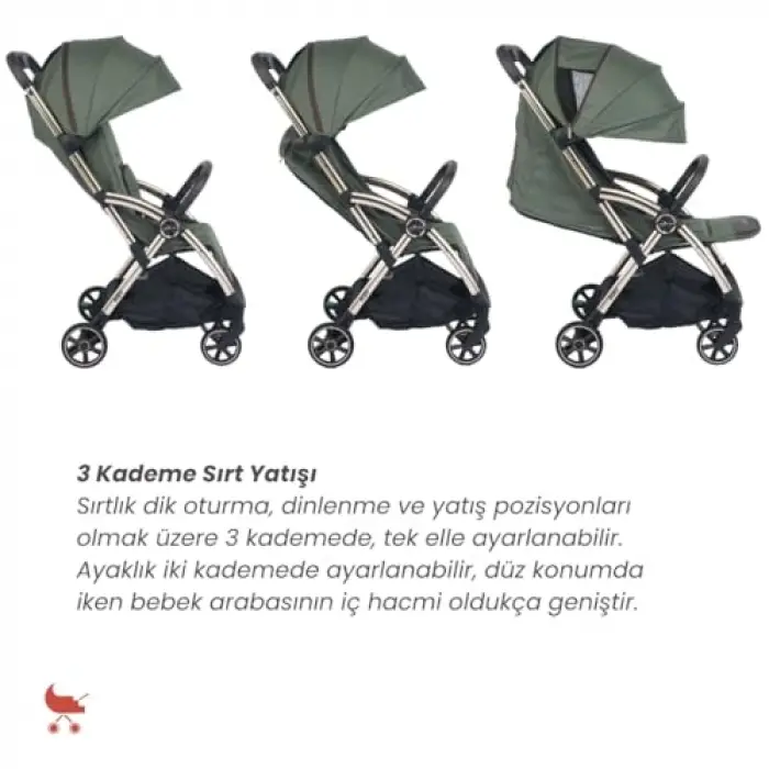 Ruby Kabin Boy Bebek Arabası Yeşil