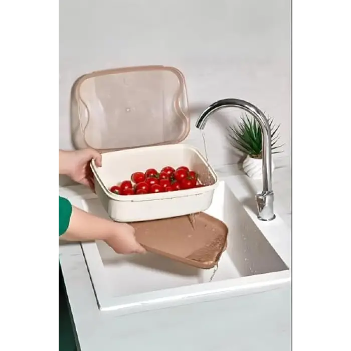 Rüya Süzgeçli Saklama Kabı 4500 Ml, Kumsal