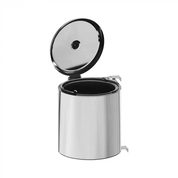 S-2251-SS Krom Paslanmaz Çöp Kovası 10 Lt
