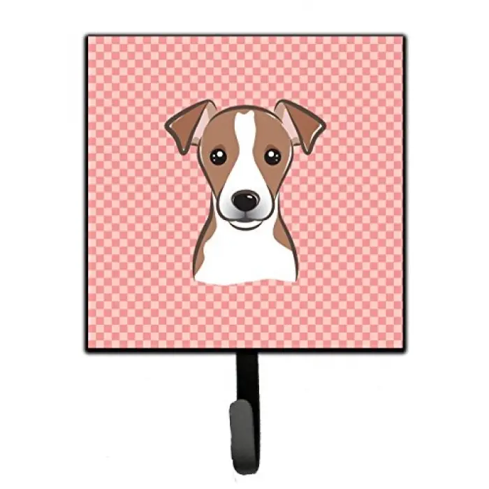 s bb1260sh4 Schachbrett Rosa Jack Russell Terrier Leine oder Schlüsselhalter; klein, Multicolor