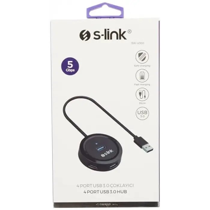 S-link SW-U300 4 Port Usb 3.0 Gri Usb Hub