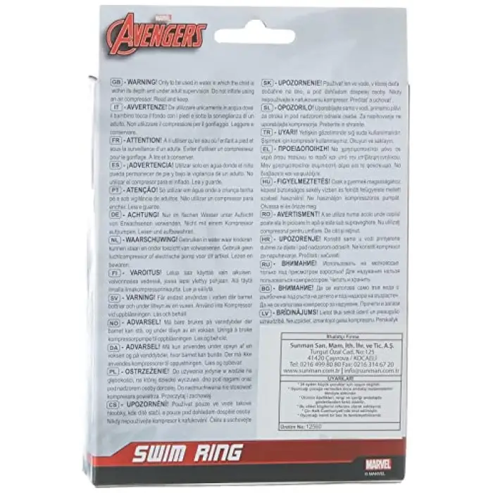 S00016304 şamandıra 50 Cm, Marvel, 3 Yaş Arası, Standart
