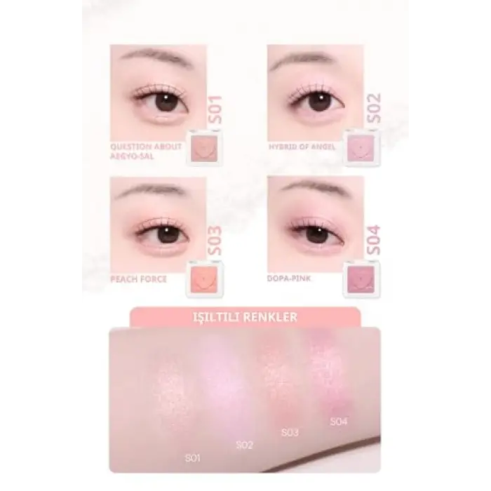 S04 Dopa-Pink ışıltılı tekli far, 111653