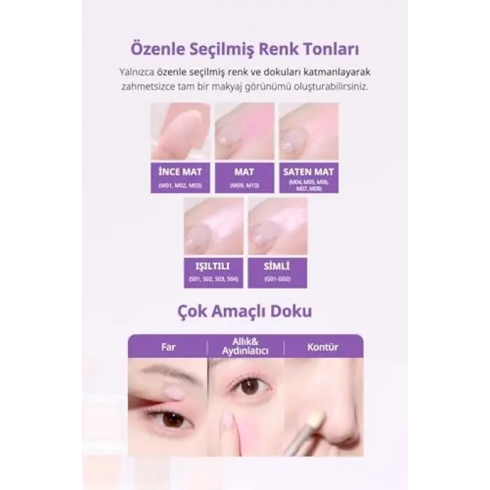 S04 Dopa-Pink ışıltılı tekli far, 111653