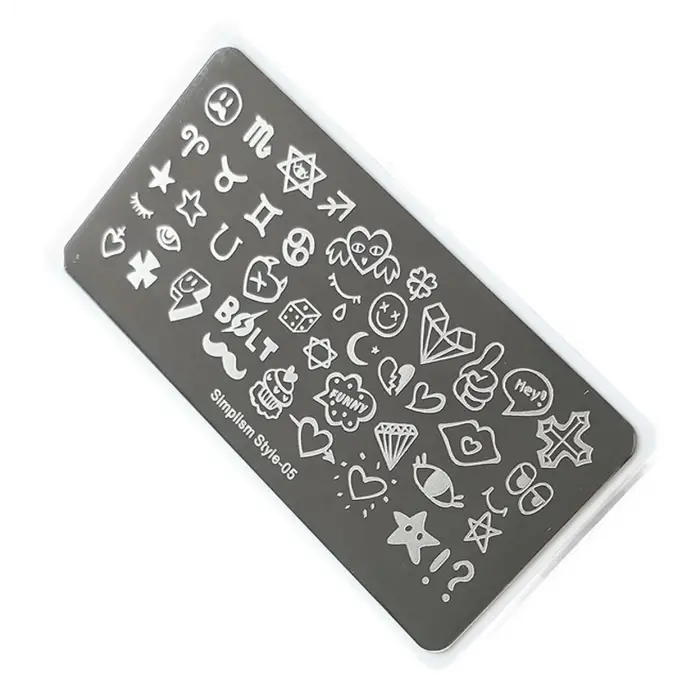 S05 nail art stamping baskı plakası