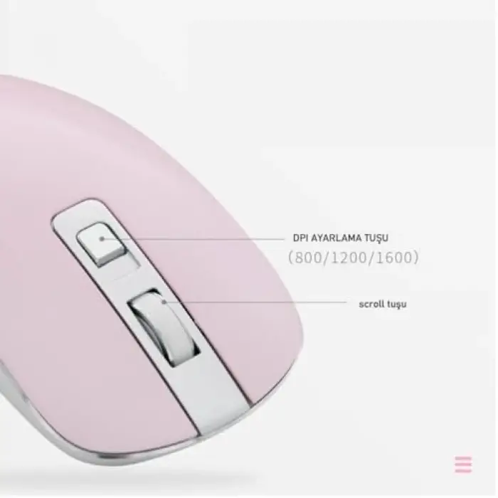 S4000 Kablosuz Sessiz Mouse, Pembe