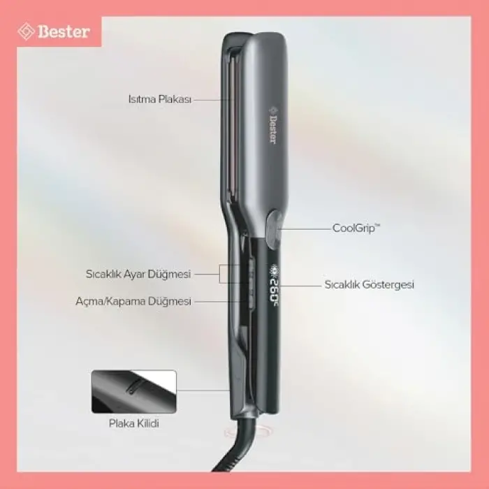 S9100 ProLuxe FlexStyle 45mm Geniş Plakalı Saç Düzleştirici
