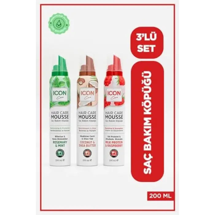 SAÇ BAKIM KÖPÜĞÜ 3LÜ SET