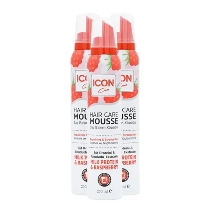 Saç Bakım Köpüğü, Milk Protein & Raspberry, 3lü Set