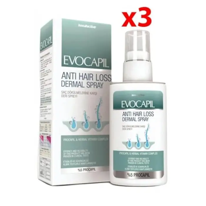 Saç Dökülmesine Karşı Dermal Sprey, 60 ml, 3lü Set